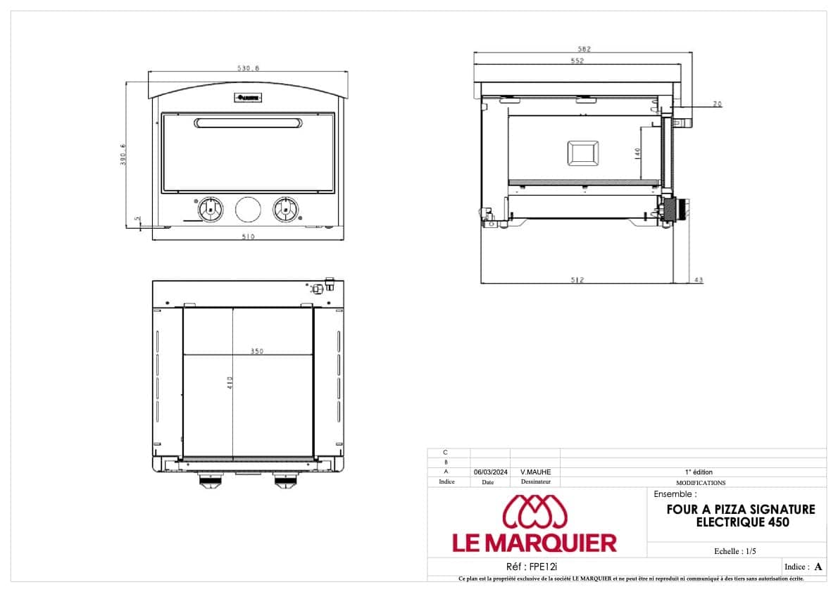 Le Marquier Forno Pizza Signature Elettrico 450 Forno Pizza Signature Elettrico 450