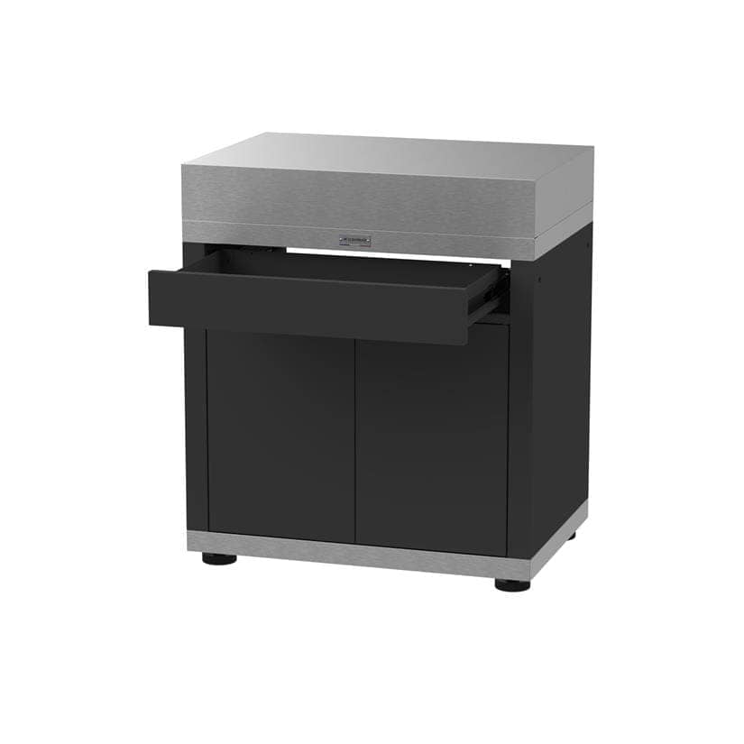 Le Marquier Mobile con Cassetto e Piano in Inox 80 x 55 cm Mobile con Cassetto e Piano in Inox