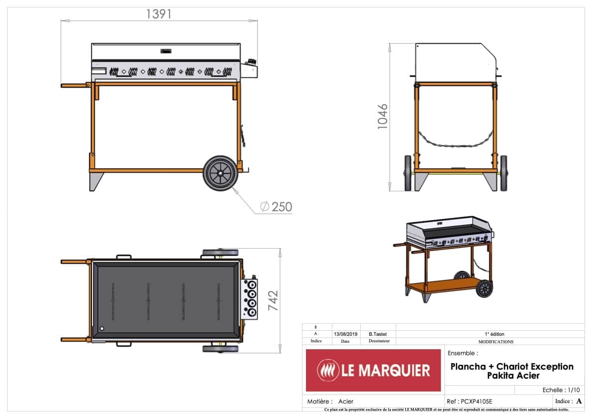 Plancha Pakita Nera 4105 Con Carrello