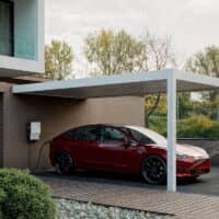 Carport Fotovoltaico in Alluminio, Copertura Auto con Tetto Predisposto per Pannelli Solari