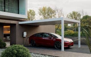 Carport Fotovoltaico in Alluminio, Copertura Auto con Tetto Predisposto per Pannelli Solari